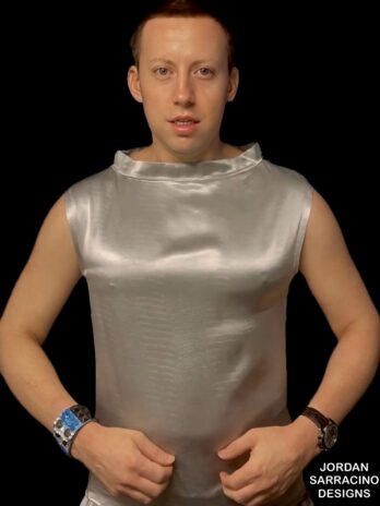 Silver Animal Print Vest